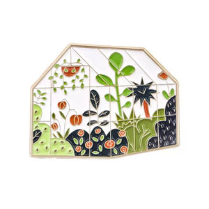 Cute Plant Garden Greenhouse Enamel Pin